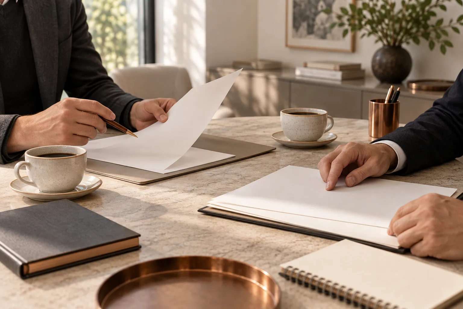 Illustration de préparation d’un dossier d’entreprise